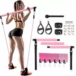 Pilates lazda su juostomis, rožinė