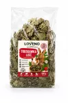 Graužikų, triu&scaron;ių, jūrų kiaulyčių pa&scaron;aras su bra&scaron;kių lapais LOVENO 100 g