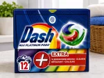 Skalbimo kapsulės Dash 4-in-1, 12 vnt.