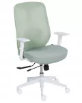 Ergonominė žalia biuro kėdė, reguliuojama sėdimoji dalis