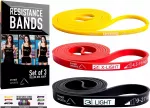 Gumos juostų rinkinys Ryher P/22, 3 vnt., tempimo pratimams ir CrossFit