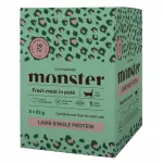 &Scaron;lapias kačių ėdalas Monster Lamb, 8 x 85 g