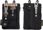 Juodos spalvos EDC daiktų dėklas, 13,5 x 1,3 x 8,9 cm