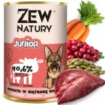 &Scaron;unų konservai su jautiena, 400 g, Zew Natury, &scaron;uniukams