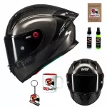 Uždaras motociklo &scaron;almas MT KRE+ S Pure Gloss Carbon/Juodas su Pinlock ir dovanomis