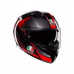 Motociklininko &scaron;almas AGV K3 Striga, juoda/pilka/raudona, L dydis