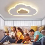 LED lubų &scaron;viestuvas Cloud balta, reguliuojamas, su pultu vaikų kambariui