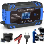 Automatinis akumuliatorių įkroviklis su remonto funkcija, 8A, 12V/24V, LCD ekranas