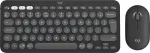 Bevielė klaviatūra ir pelė Logitech Pebble 2, grafito spalvos
