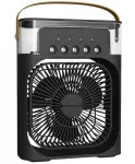 Ne&scaron;iojamas tylus oro drėkintuvas-ventiliatorius, 3in1, USB, baltas