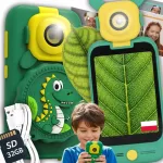 Vaiki&scaron;kas telefonas su kamera, mikroskopas, edukacinis skaitmeninis žaislas