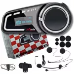 Motociklininkų interkomas MaxTo M2C, iki 6 &scaron;almų, LCD ekranas, radijas, 1000 m