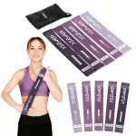 Mini pasiprie&scaron;inimo gumų rinkinys GYMTEK, 5 vnt., 0,5&ndash;30 kg