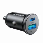 Automobilinis įkroviklis Joyroom 30W, USB-A ir USB-C, greitas įkrovimas