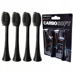 Keičiamieji CarboSoft antgaliai VITAMMY Symphony Black, 4 vnt.
