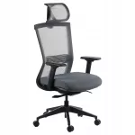 Biuro kėdė HOPE, ergonomi&scaron;ka, pilka, su tinkleliu, pasukama