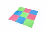 Dėlionės kilimėlis ONE FITNESS, 9 dalys, 10 mm, žalia-mėlyna-raudona