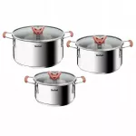Puodų rinkinys Tefal Opti'Space, nerūdijančio plieno, 6 dalių