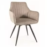 Virtuvės valgomojo kėdė su atlo&scaron;u, pasukama, Loft Beige BALLO