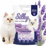 Silikoninis kraikas katėms SILKY, levandų kvapo, 3,8 l, be dulkių