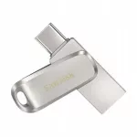 USB atmintinė SANDISK 256GB Ultra Dual LUXE, USB-C, metalinė, 400MB/s
