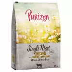 Sausas &scaron;unų ėdalas Purizon Single Meat su vi&scaron;tiena ir ramunėlėmis, 2,5 kg