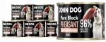 &Scaron;unų konservai JOHN DOG Pure Black su fazanu, 6 x 200 g