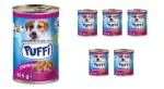 &Scaron;unų konservai PUFFI su ėriiena, 6 x 415 g