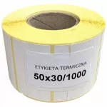 Lipnios etiketės 50x30 mm, 1000 vnt.