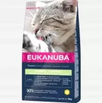 Sausas kačių pa&scaron;aras EUKANUBA Adult Hairball Control, nuo plaukų kamuoliukų, 10 kg
