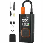 Automobilio ir dviračio oro kompresorius su USB-C akumuliatoriumi ir powerbank