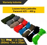 Paracord rinkinys EdcX Paracord 425, vienspalvis, 400 g