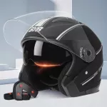 Atviras juodas matinis motociklo &scaron;almas BLEND, homologuotas, tinka motoroleriui ir keturračiui