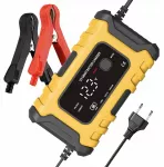 Akumuliatoriaus įkroviklio lygintuvas, automatinis, 12V 6A, su LCD ekranu