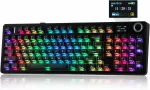 Belaidė mechaninė klaviatūra su 97 klavi&scaron;ais, ekranu ir RGB ap&scaron;vietimu, Hot-Swap