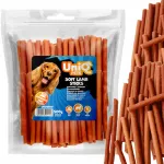 &Scaron;unų skanėstai UniQ Pets, mink&scaron;tos ėrienos lazdelės, 500 g