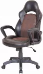 Biuro kėdė Furnitex CX-0811M, dirbtinė juoda-ruda oda, pasukama