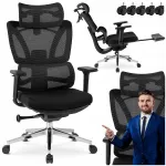 Biuro kėdė DELSIN, juoda, ergonomi&scaron;ka, pasukama