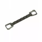Stovyklavimo virvė su 5 kilpomis, žalia