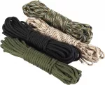Paracord virvelė, 4 mm, 10 m, 9 gyslų, 4 spalvos, nailonas
