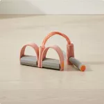 Elastinė treniruočių juosta su pedalais, oranžinė, 4 vamzdelių, NBR
