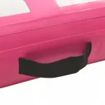 Gimnastikos čiužinys su pompa, 300x100x15 cm, PVC, rožinis, vidaXL