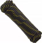 Pinta nailoninė virvė, 3,5 cm x 2,5 m, geltona-juoda