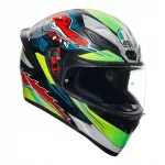 Integralinis &scaron;almas AGV K1 S Dundee, matinis žalias/raudonas, XL