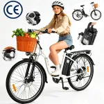 Elektrinis dviratis DYU C6, 250W, 36V, 12,5Ah, 25 km/h, 70 km, 26", 6 pavaros
