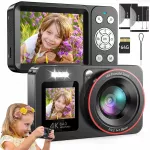Kompakti&scaron;kas skaitmeninis fotoaparatas CCD 64MP LCD su antivibracine sistema ir 64GB atmintimi