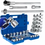 Veržliarak&scaron;čių rinkinys 21 vnt. 3/4", dideli antgaliai, kalto plieno CrV