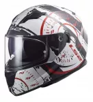 Motociklininko &scaron;almas LS2 FF320 Stream Evo Tacho, baltas/juodas/raudonas