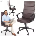 Biuro kėdė ECO-LEATHER, ruda, pasukama, modelis 228