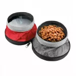 Dviguba kelioninė dubenėlių rinkinys augintiniams, 1100 ml + 1400 ml